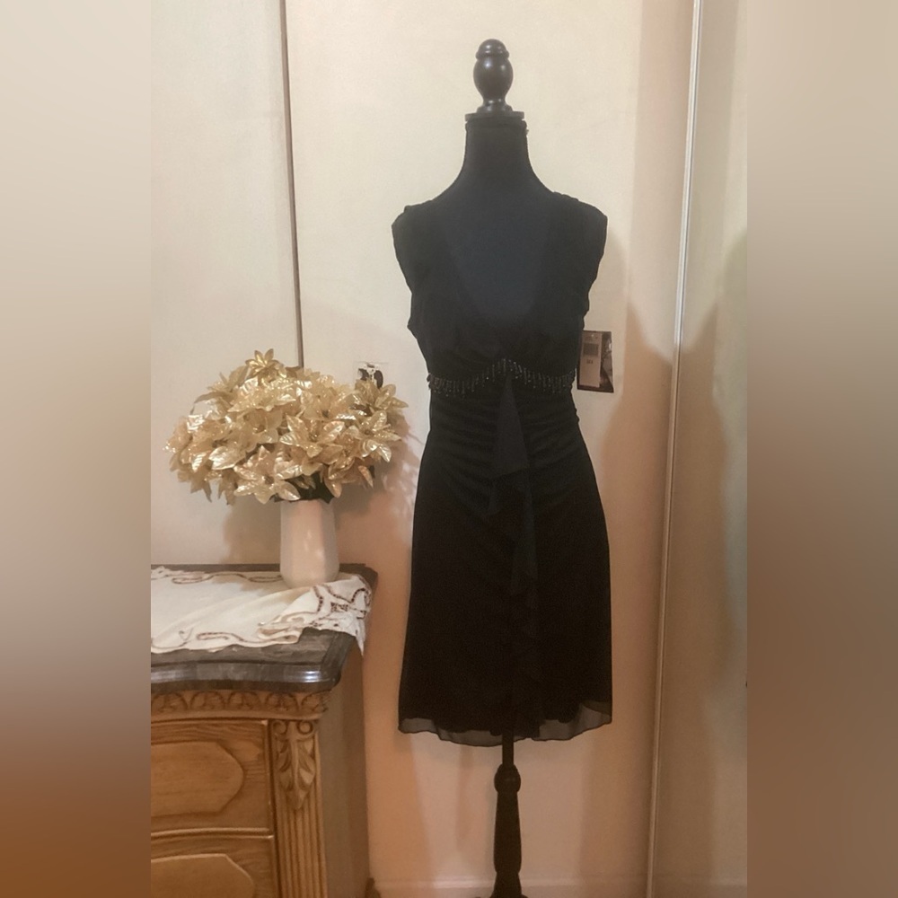 New Rampage Elegant Black Sleeveless Dress w/Rhinestone.